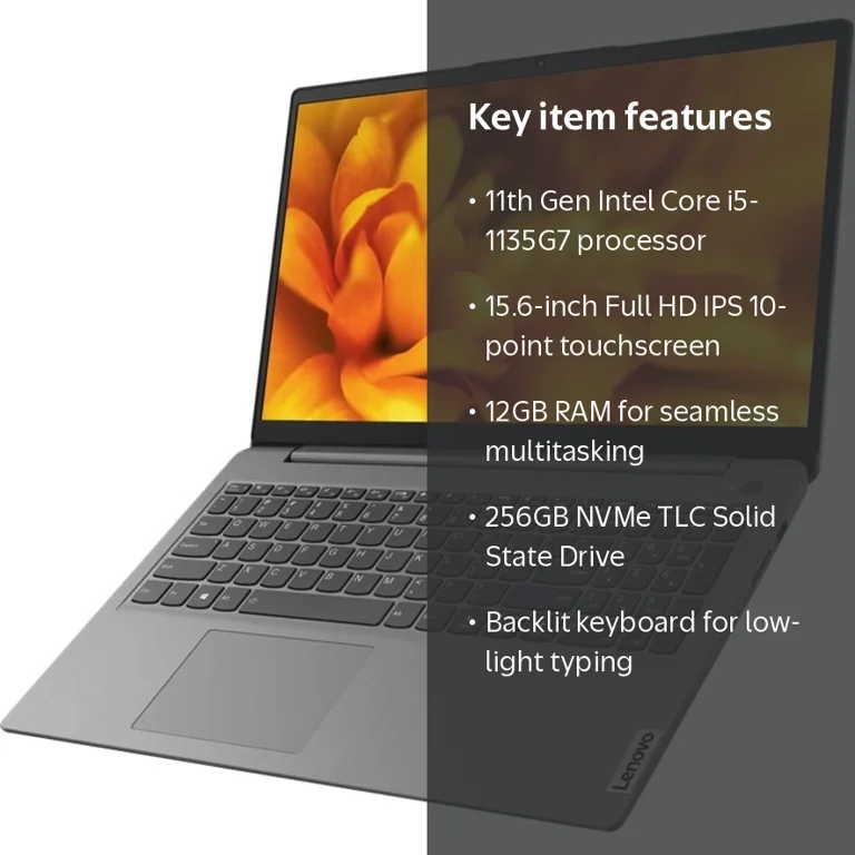 Lenovo, Laptop, Intel i5-1135G7, 15.6-inch FHD Touch Screen