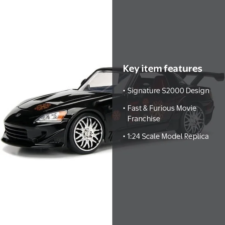 Fast & Furious Johnny's Honda S2000 1:24 Diecast Toy Car