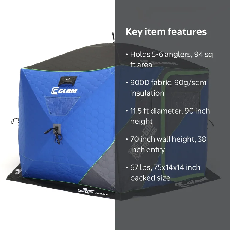 clam ice fishing shelter accessories X-800 Thermal and ease of use Clam Portage Fish Trap Ice