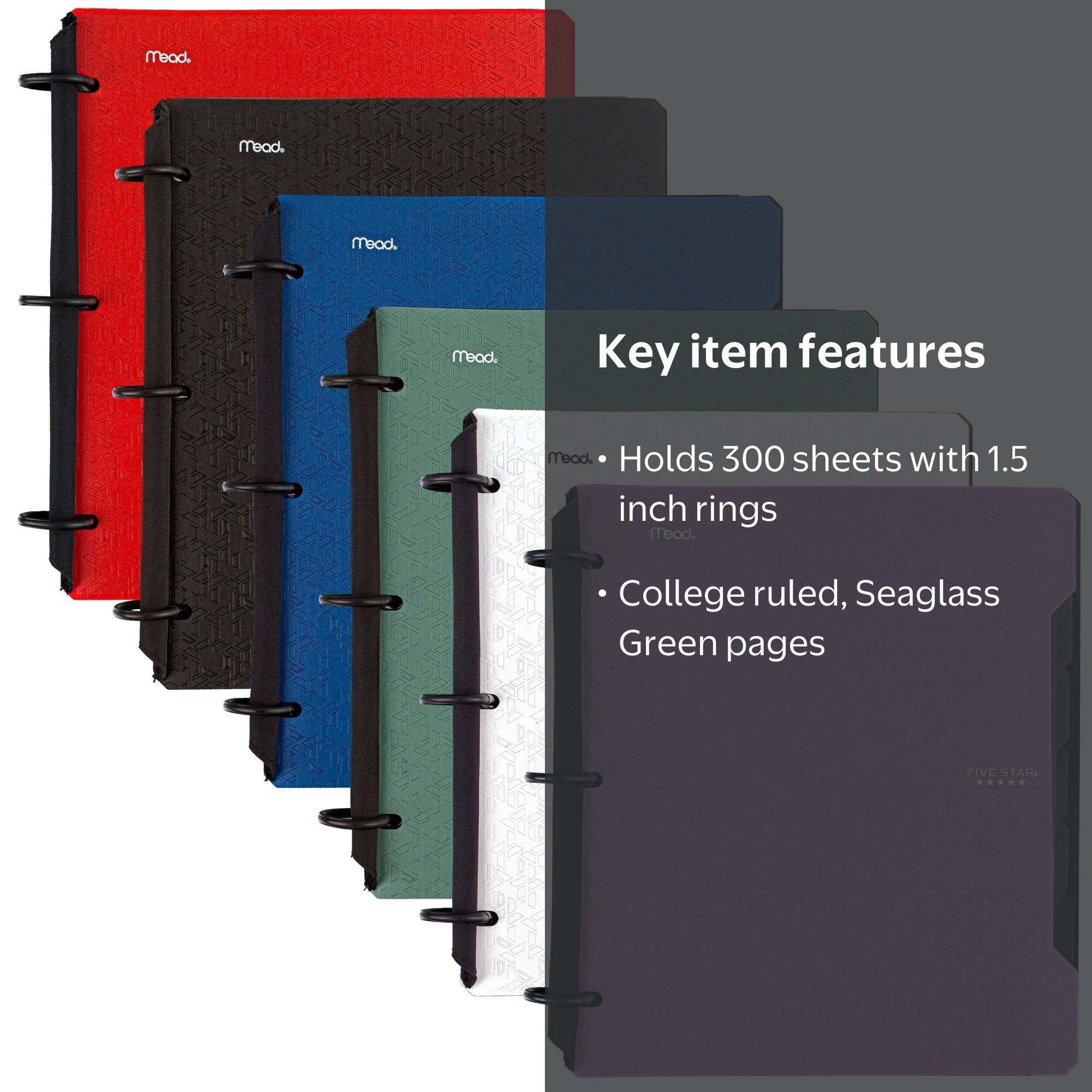 Five Star Flex Refillable Notebook + Study App, 1.5