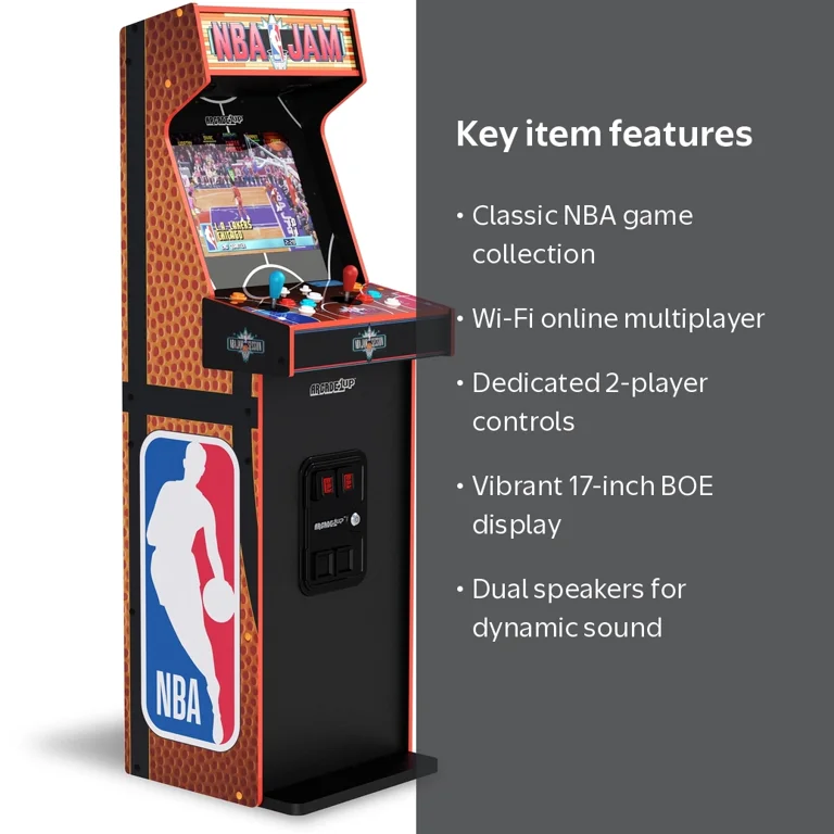 Arcade1Up NBA Jam Deluxe 2-Player Control Panel Arcade Machine, 5