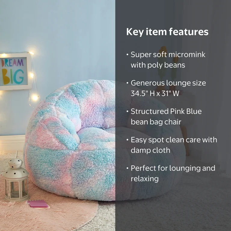 Justice Teens Big Cozy Kids Furniture: Super Soft Teddy Sherpa