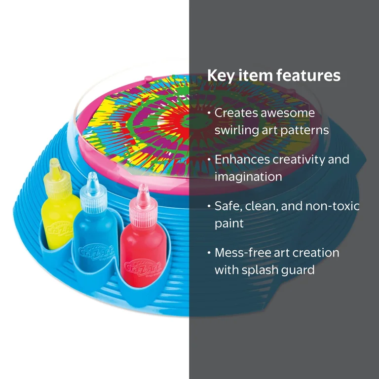 Cra-Z-Art, Scented Spin Art Kit, 26 Pieces, Neon Paints - Walmart.com