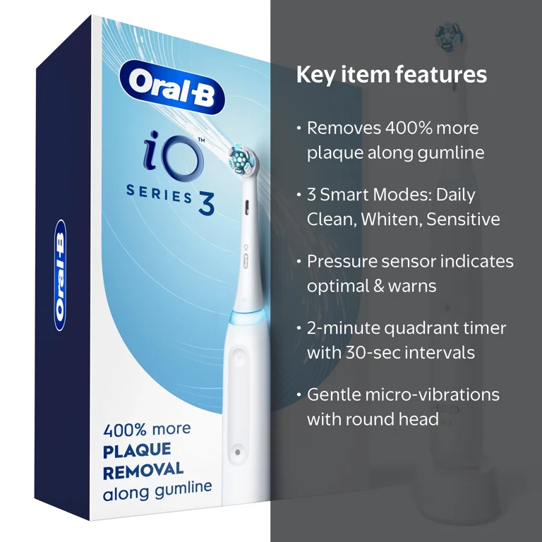 Oral-B iO Series 3 Electric Toothbrush, Clinically Proven