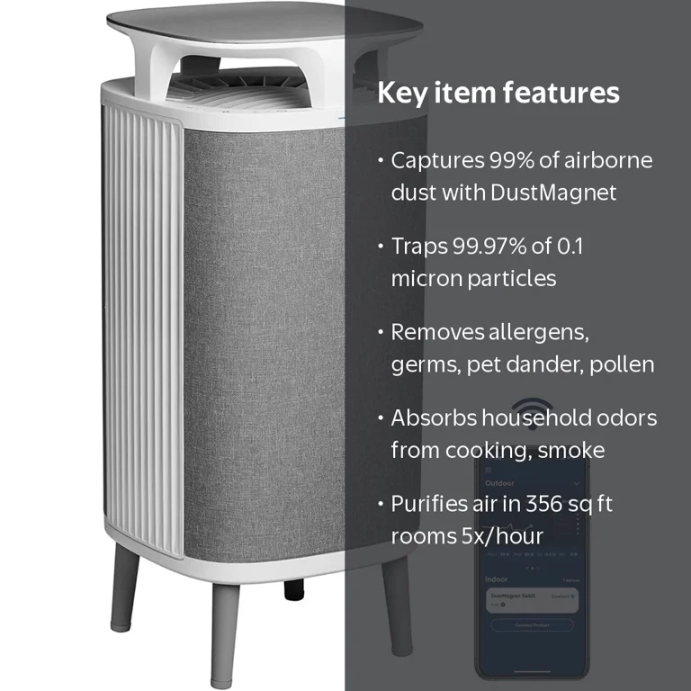 Blueair DustMagnet 5440i Tabletop Air Purifier, HEPASilent, Alexa