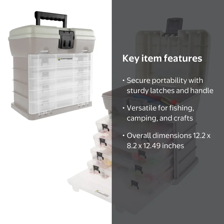 clear tackle box with drawers DECKED D-co Case Sixer 16 The box is equipped with the Tak Logic technology 48-Grid Large Plastic Organizer Box