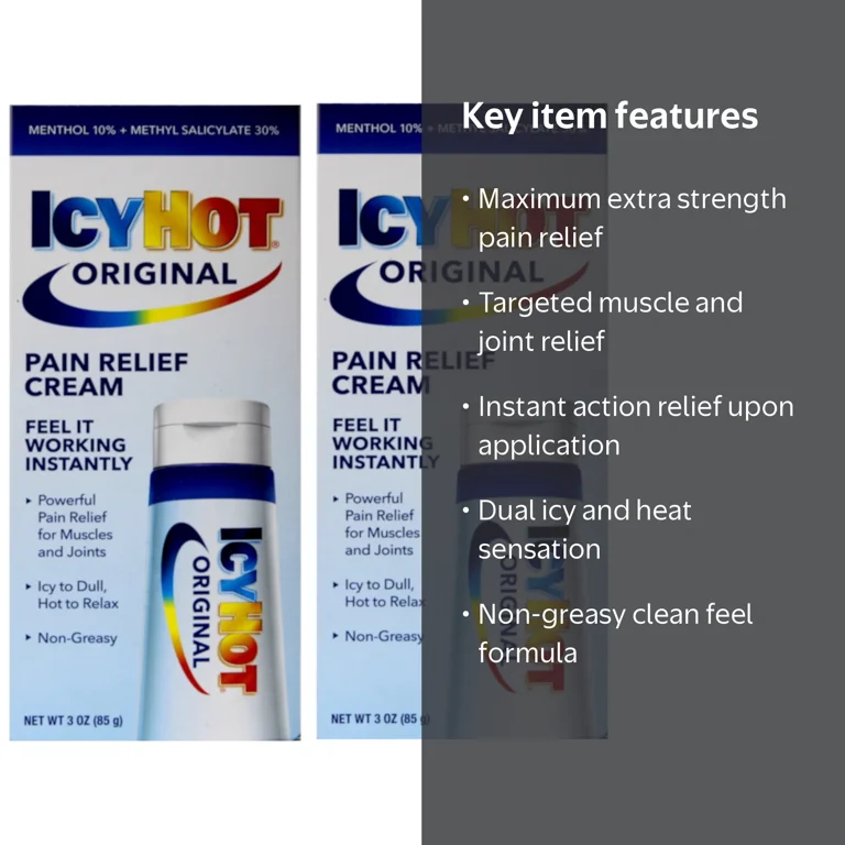 Icy Hot Extra Strength Pain Relieving Cream, 2 Pack, 3oz - Walmart.com