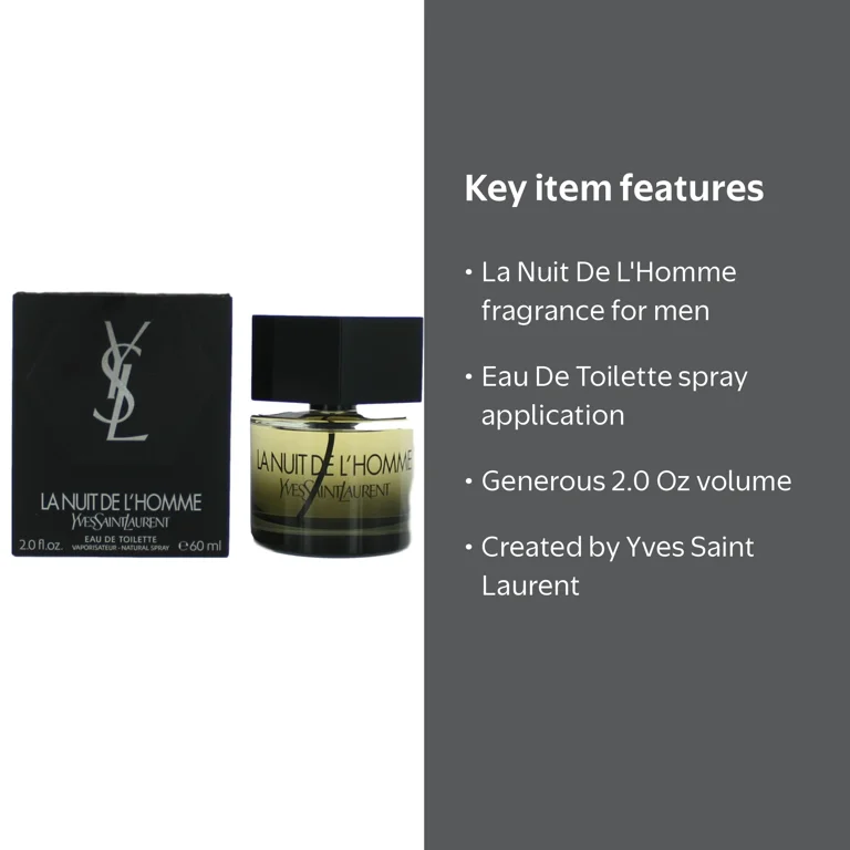 Yves Saint Laurent, L'Homme La Nuit De L'Homme Men, 2 oz EDT