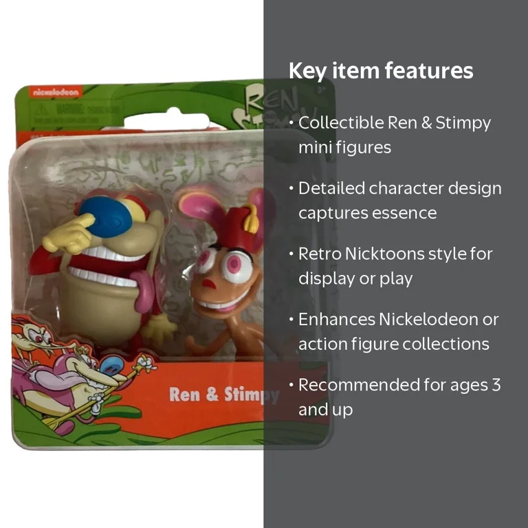 Nickelodeon ~ Ren & Stimpy ~ 2 Pack Mini Figure Set - Walmart.com