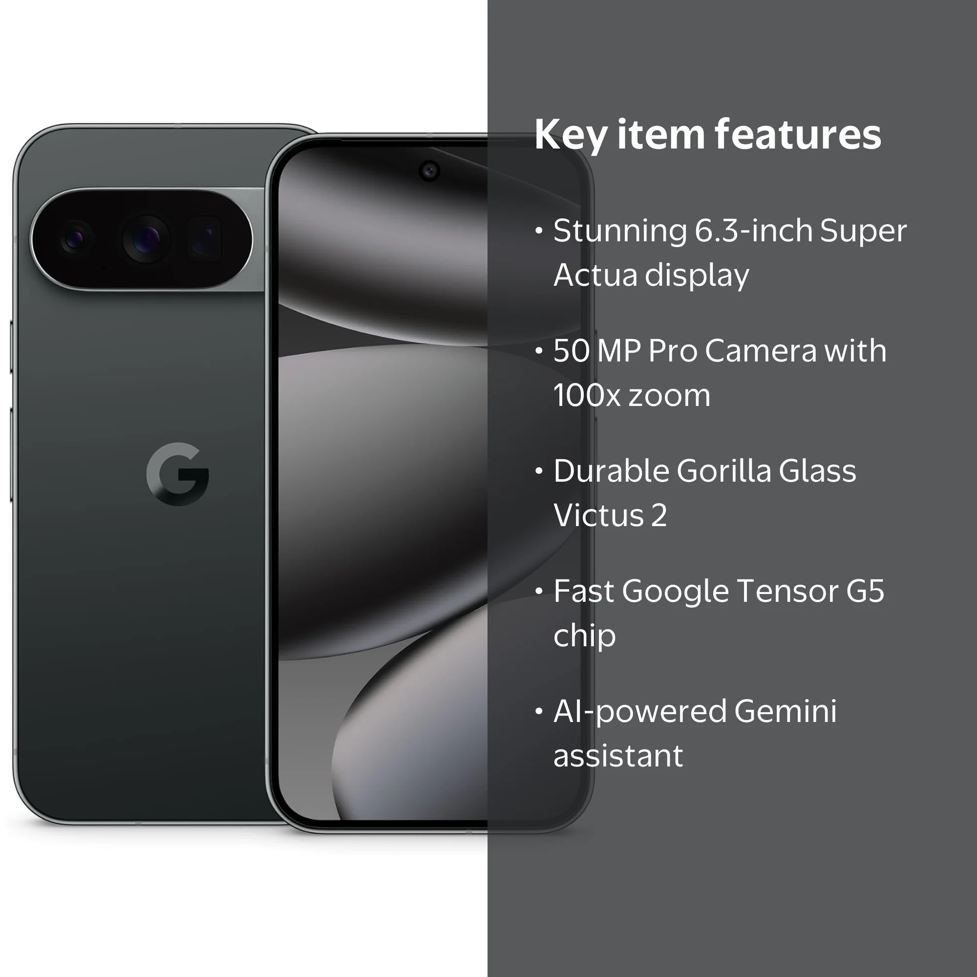 Google Pixel 10 Pro Factory Unlocked 128GB - Obsidian - Walmart.com