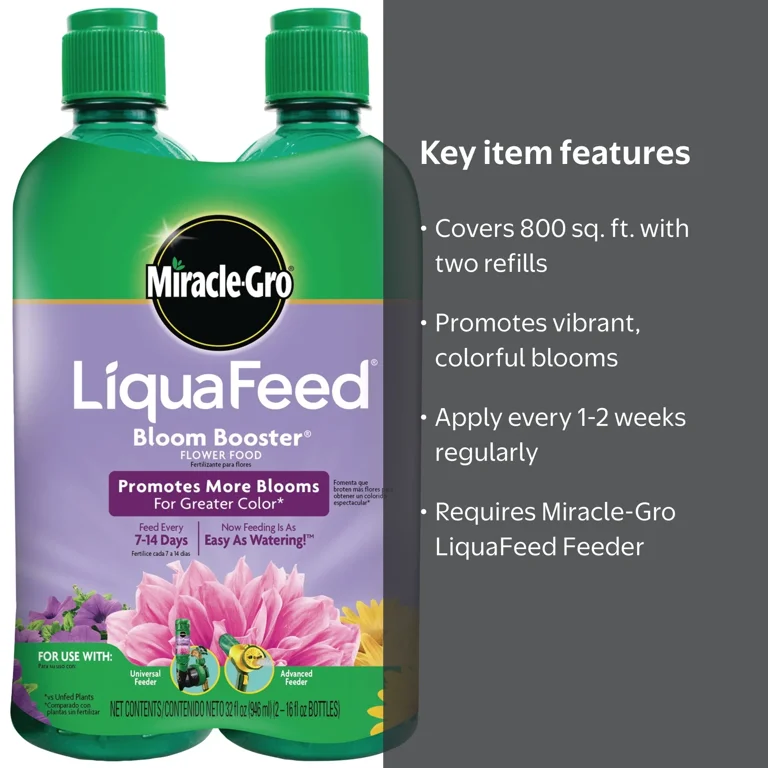 Miracle-Gro Liquafeed Bloom Booster Flower Food 2-Pack Refills