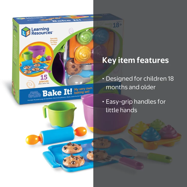 Learning Resources, Play Food, Bake It! Set, Ages 18 Months+