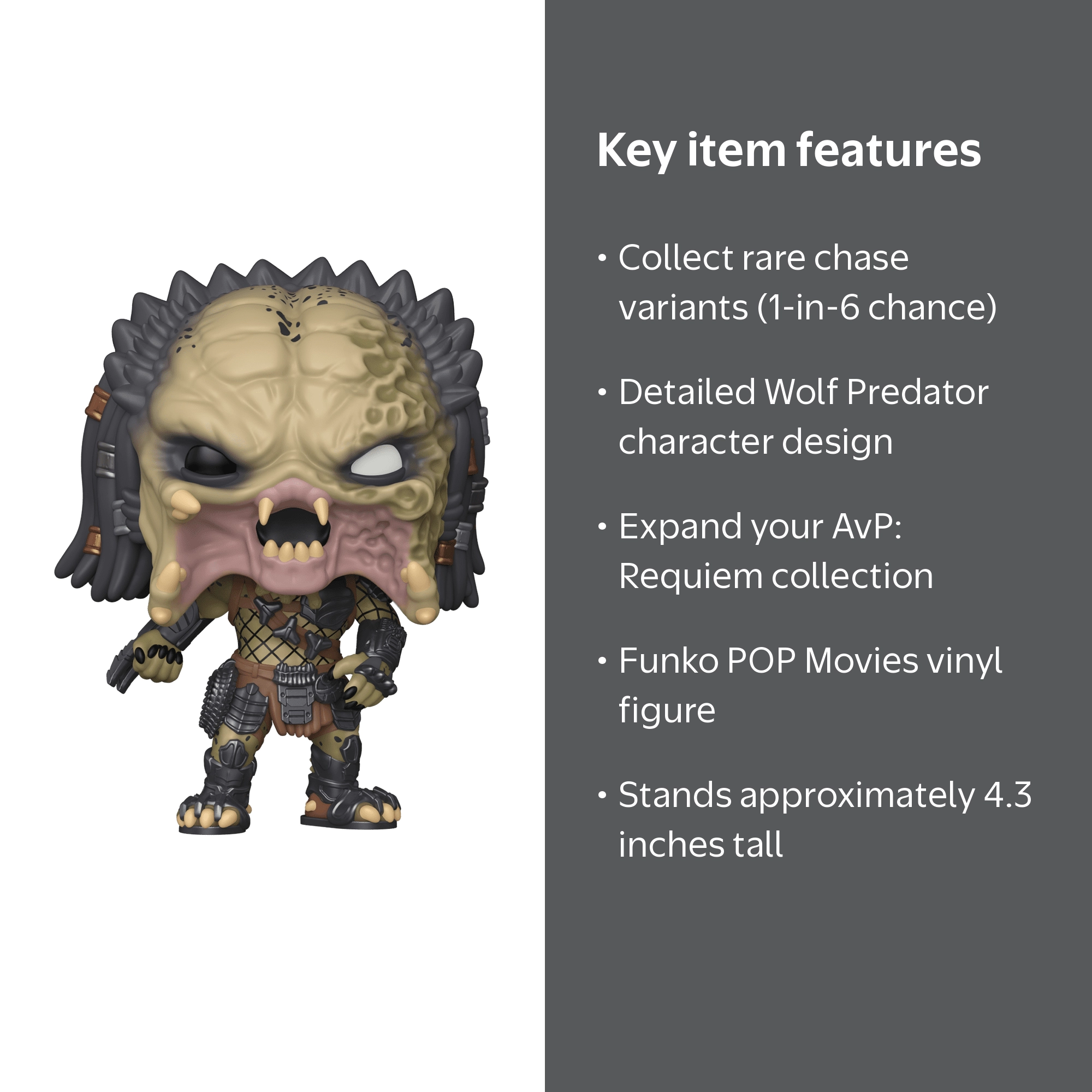 Funko, Vinyl Figure, Predator Wolf Hunter, 4.3 in, Possible Chase