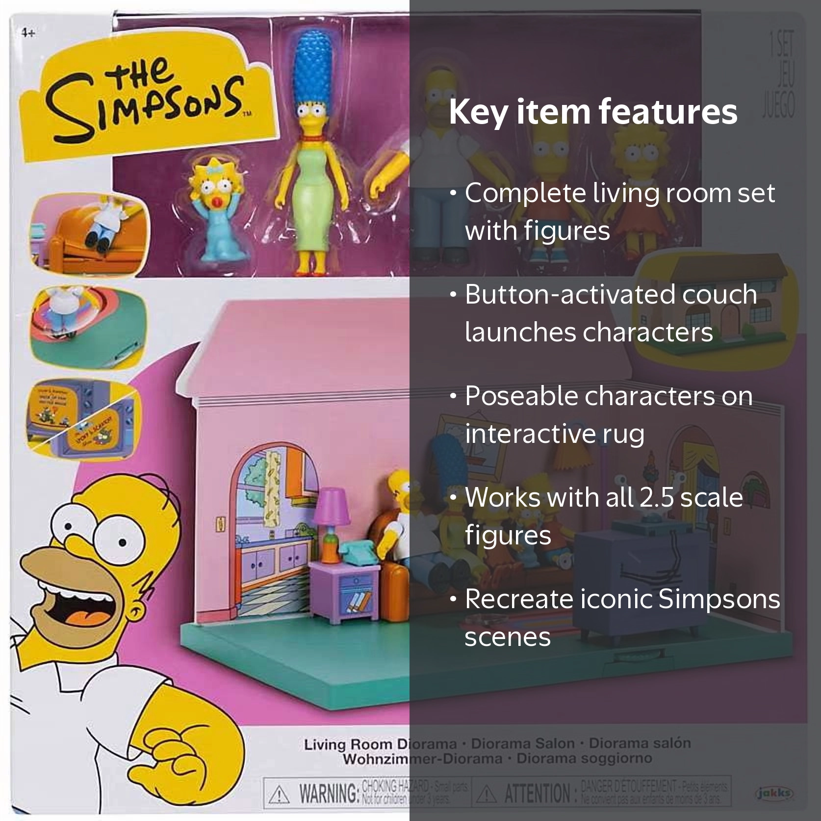 The Simpsons Living Room Diorama Playset with accessories