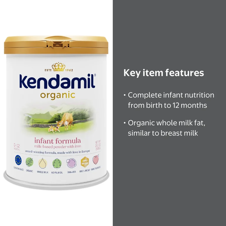 Kendamil Organic Whole Milk Infant Formula Powder, European with