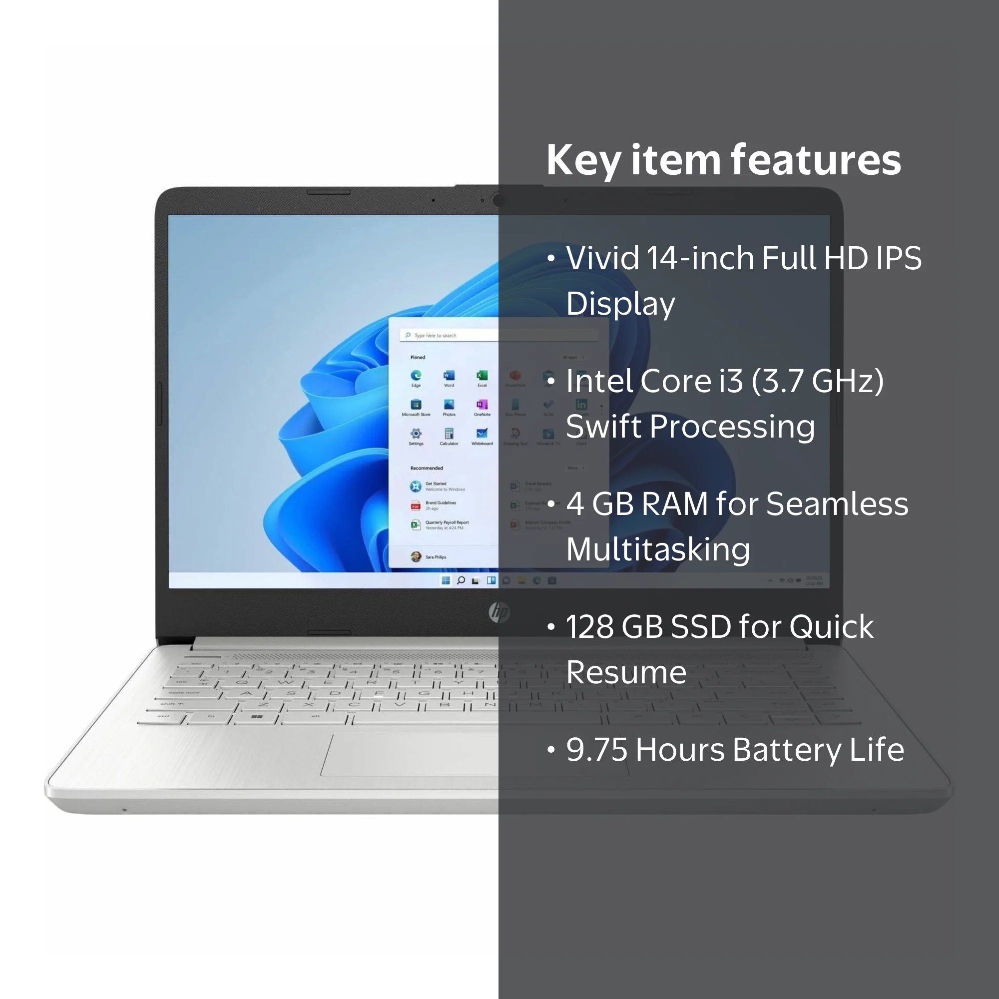 HP, Notebook, 14-dq2031tg, Full HD 14 inch Windows 11 in S mode