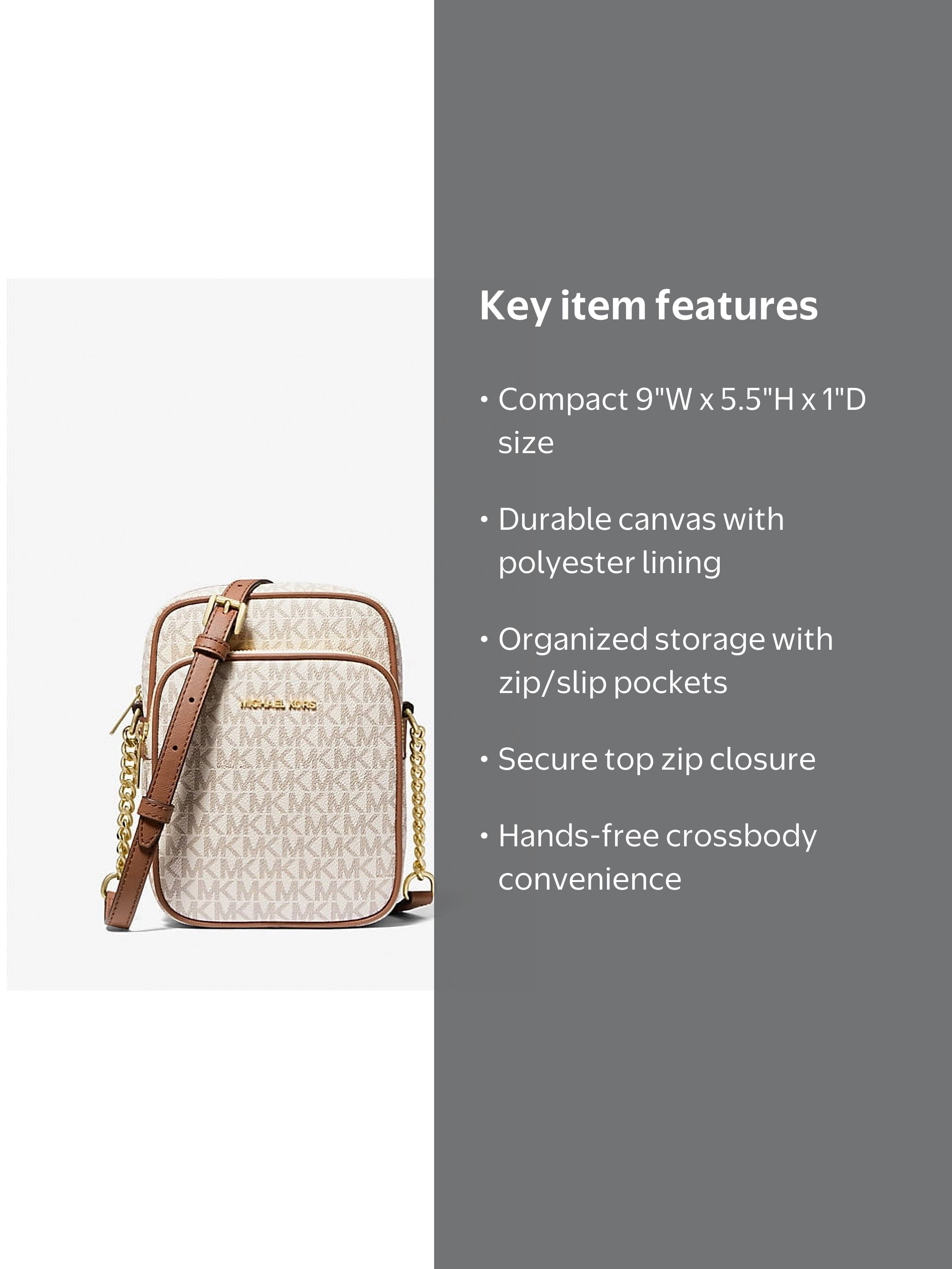 mik! Michael Michael Kors Jet Set Travel Medium Logo Crossbody Bag