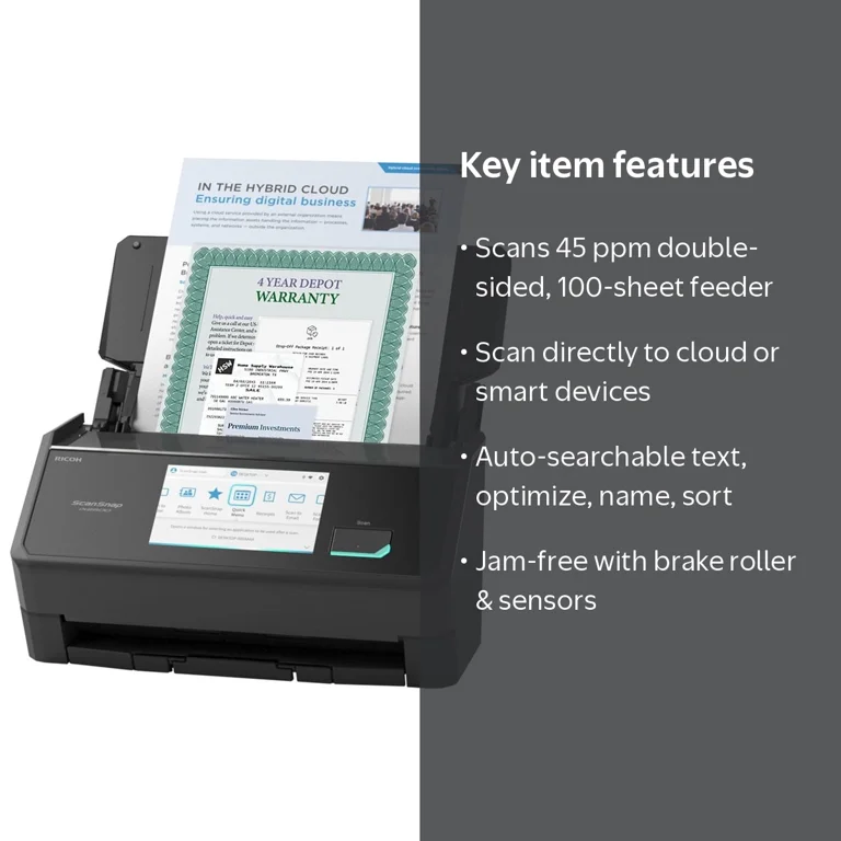 Ricoh ScanSnap iX2500 Document Scanner CG01000-310324 - Walmart.com