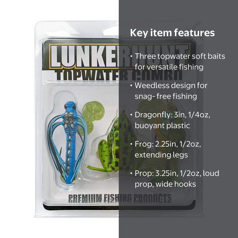 bells lunker lander fishing lure Blade Lunkerhunt dropping straight through the ice Lunkerhunt Topwater Combo
