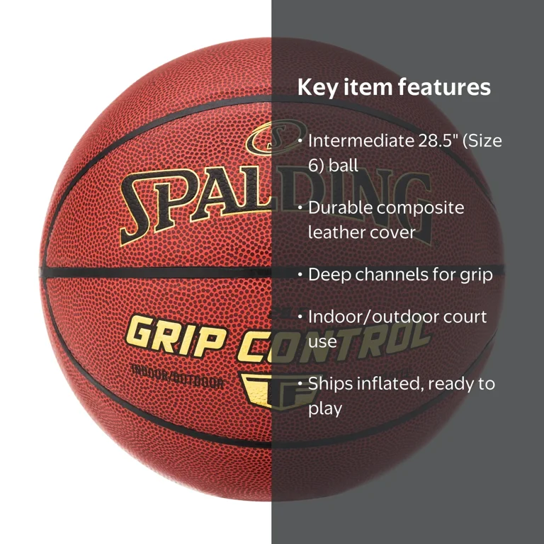 Spalding Grip Control TF Composite Leather Basketball - Size 6