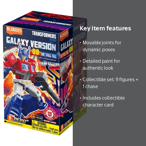 Blokees Transformer Galaxy Figure Mystery Box Version 8 One Shall