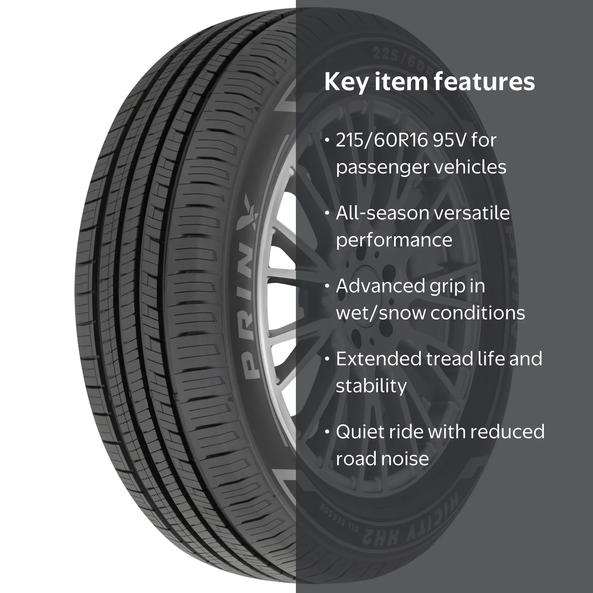 Free Shipping! Prinx All Season Passenger Tire 215/60R16 95V for