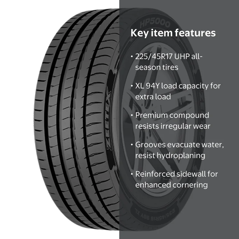 Zeetex HP5000 Max UHP 225/45R17 94Y XL Passenger Tire - Walmart.com