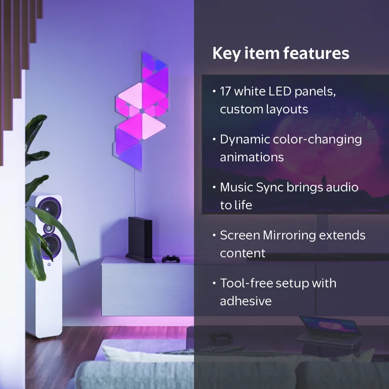 Nanoleaf Shapes Triangles & Mini Triangles Smarter Kit - LED Wall
