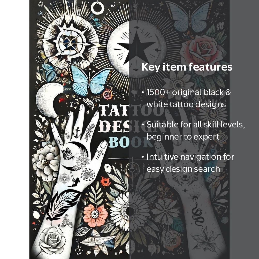Quillscribe Memoirs, Tattoo Design Book, 1500+ Designs for