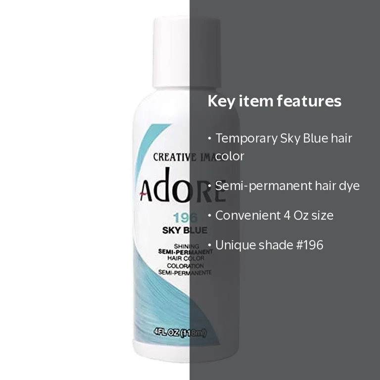 美品●アドーアADOREツィーディーニットベスト¥36300ルフィルスタンブリー ADORE, Semi-Permanent Haircolor, # 196, Sky Blue 4 Oz - Walmart.com