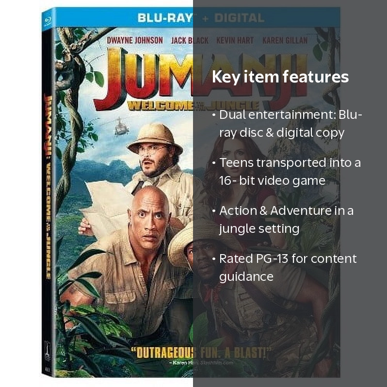 Jumanji: Welcome to the Jungle (Blu-ray) - Walmart.com
