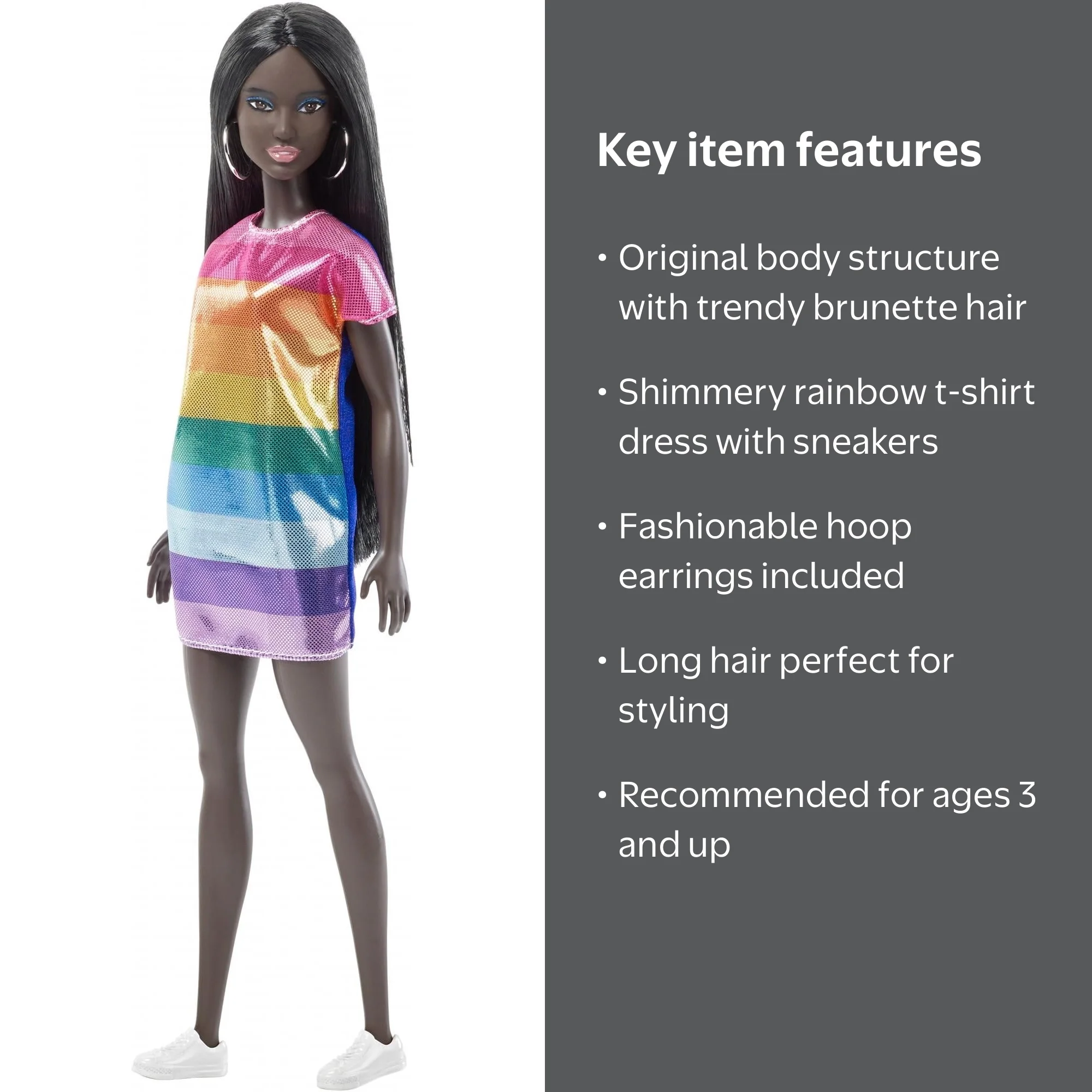 barbie fashionistas doll original body type wearing shimmery dress Barbie Fashionistas Doll | Artistic dolls for hobby shops