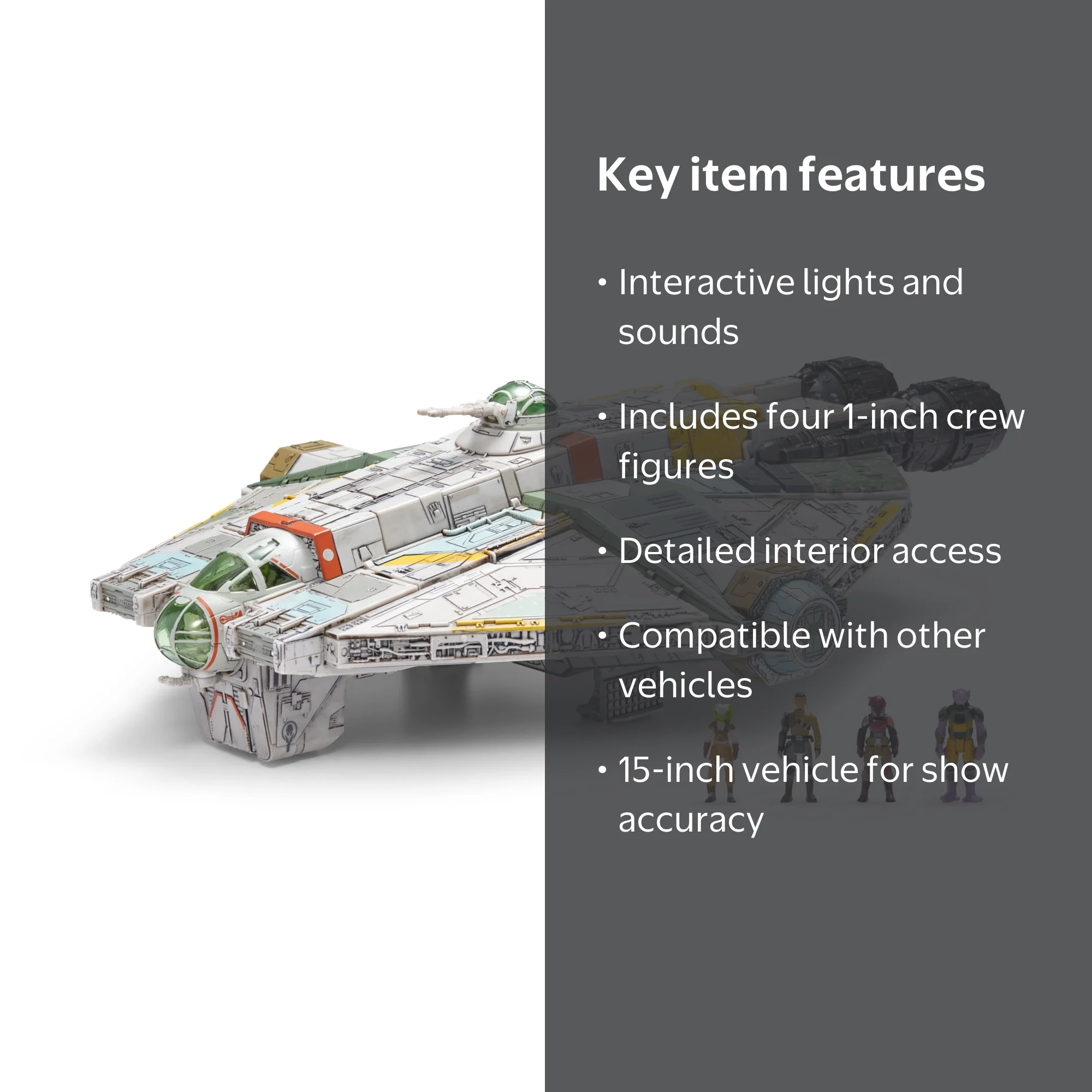Jazwares, Micro Galaxy Ghost Vehicle, 15 inches, Lights and Sounds