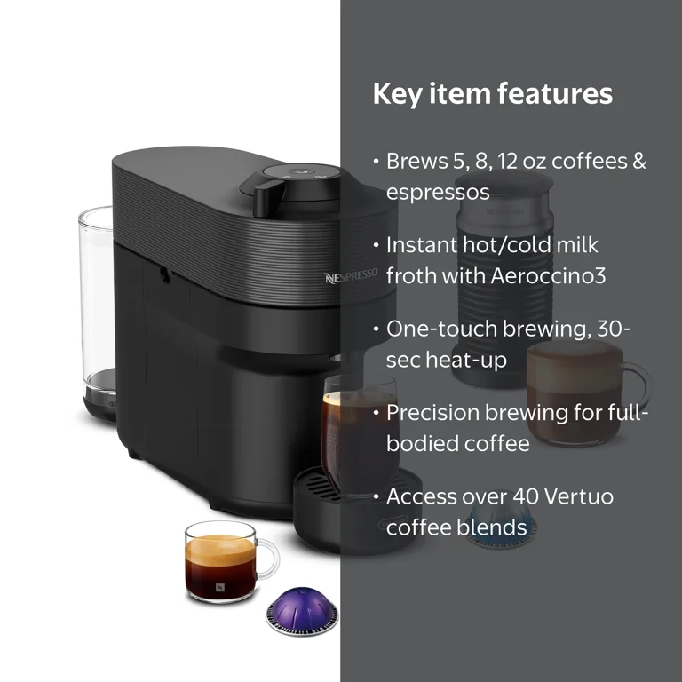 Nespresso Vertuo Pop Coffee and Espresso Maker by De'Longhi with Nespresso Vertuo Pop Coffee and Espresso Maker by De'Longhi with