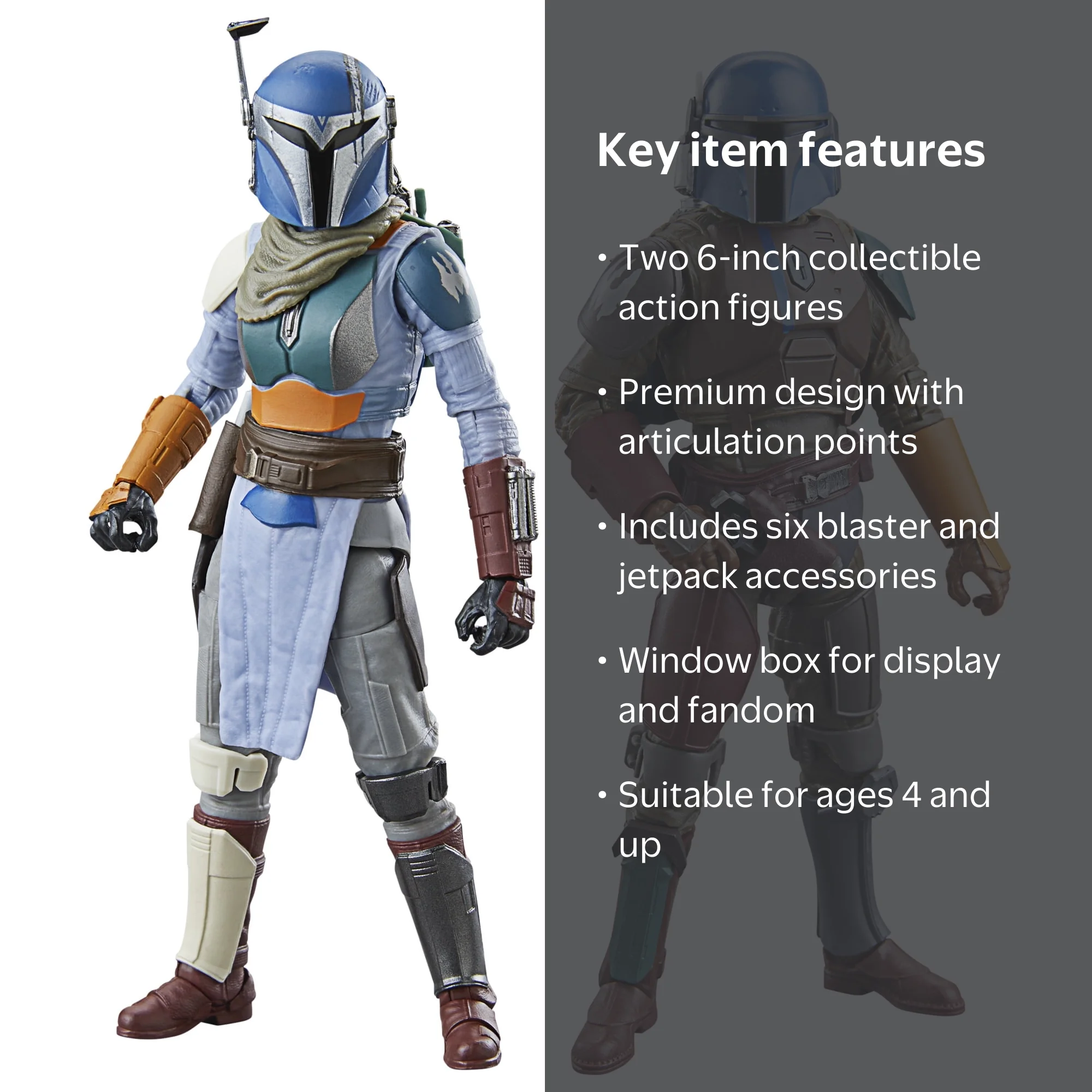 Star Wars The Black Series – Figura De Mandalorian Shriek-Hawk De 15 Cm Con Accesorios Y Múltiples Articulaciones