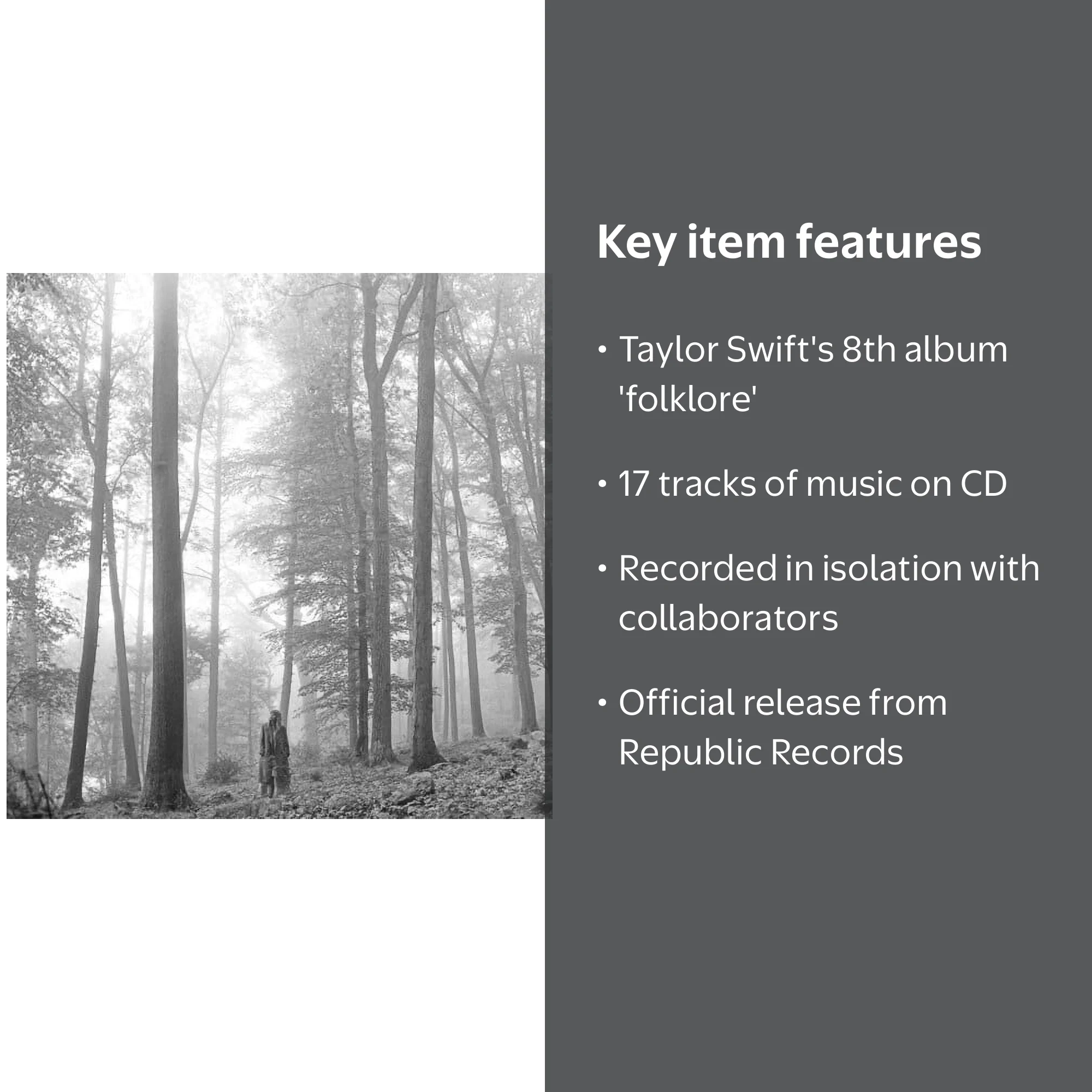 Taylor Swift - Folklore - Music & Performance - CD - Walmart.com
