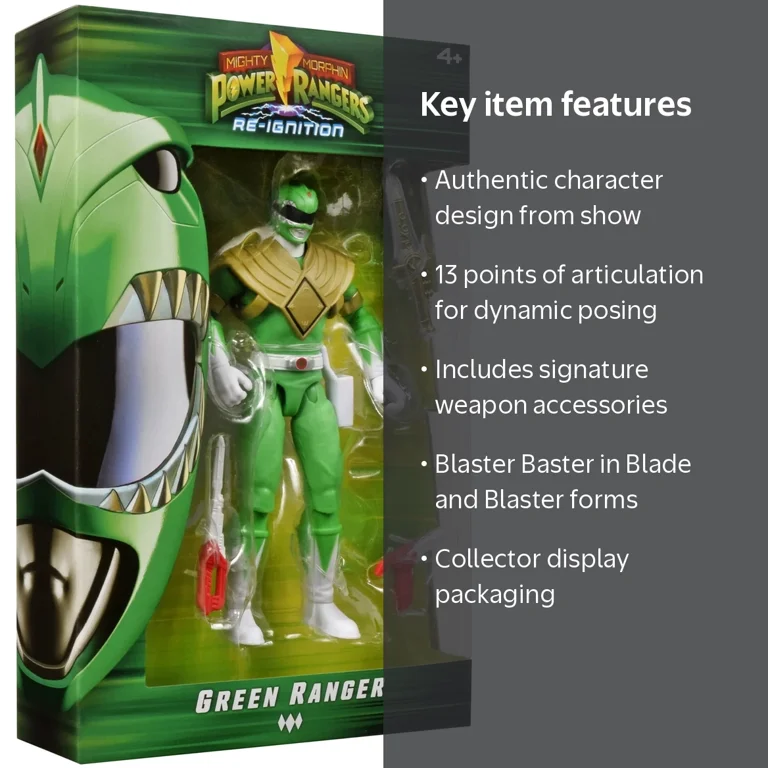 Power Rangers Mighty Morphin Re-Ignition Green Ranger Action