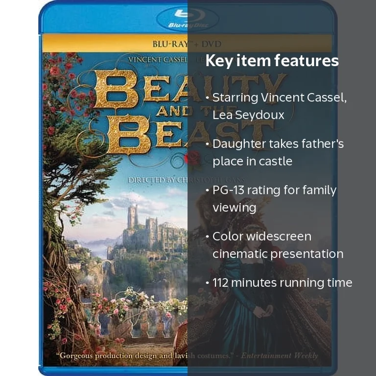 SDS, Blu-ray Movie, Beauty and the Beast, Includes Bonus DVD