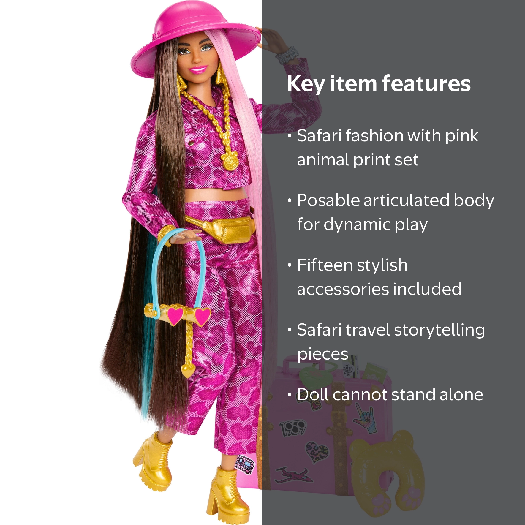 Barbie Extra Fly Travel Doll with Safari Fashion and Styling