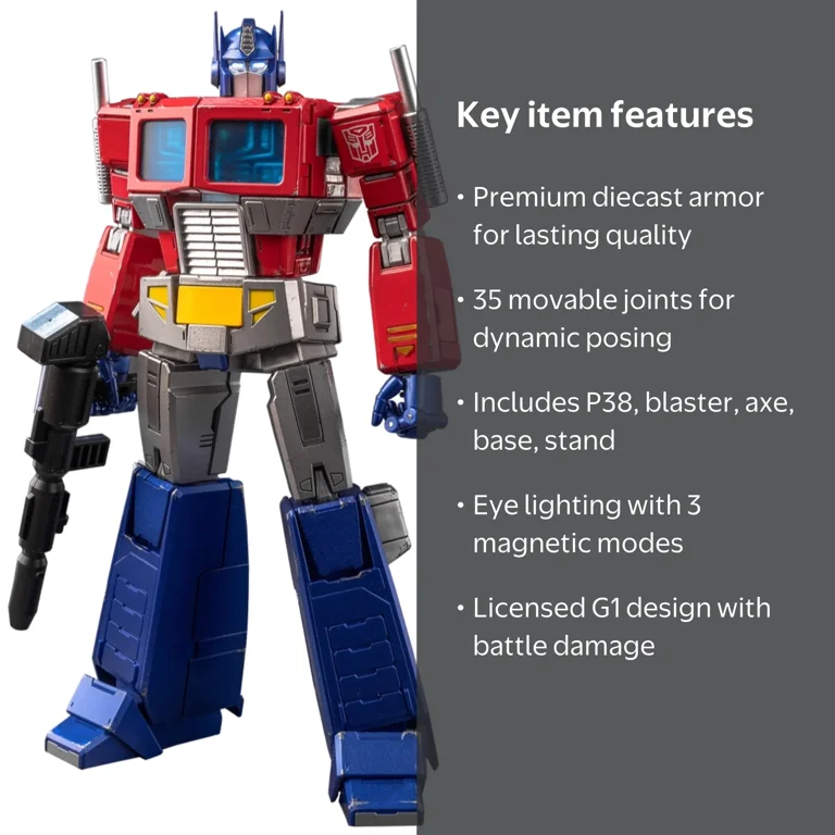 YOLOPARK Transformers Optimus Prime Action Figure, 40th
