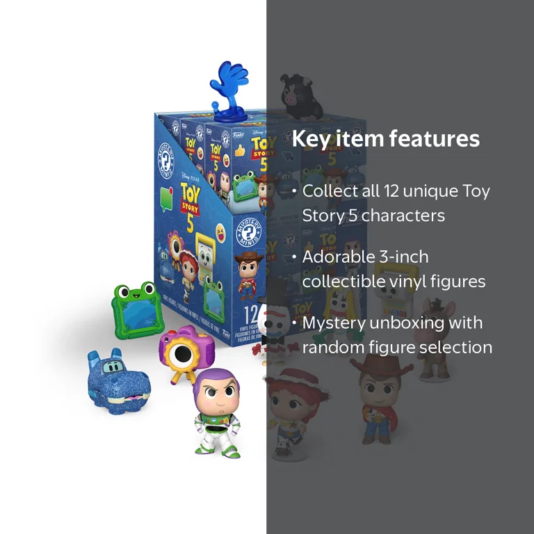 Funko, Toy Story 5 Mystery Minis, Vinyl Figures, 12PC PDQ