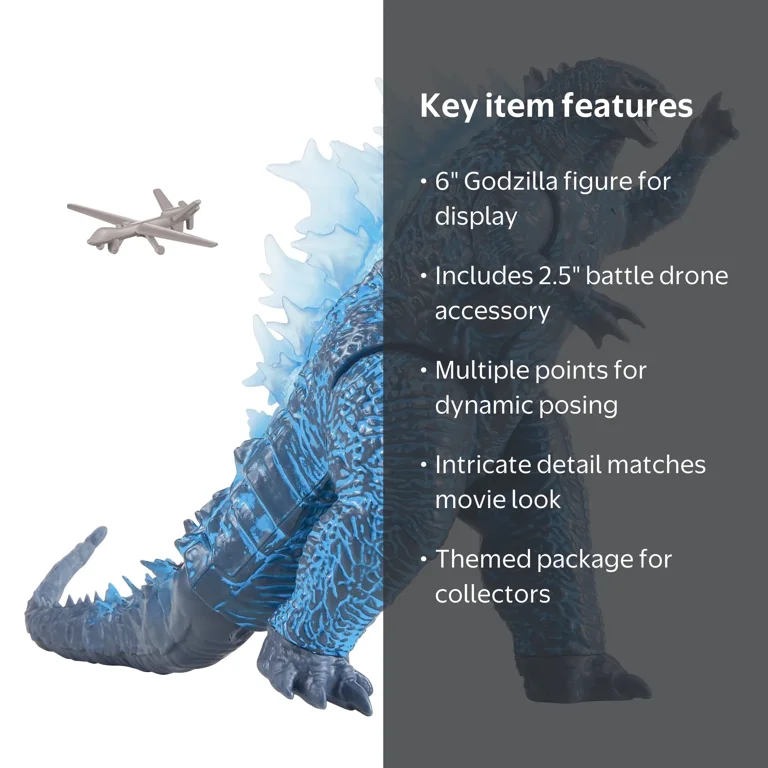 Godzilla x Kong: Energized Godzilla Figure with Battle Drone