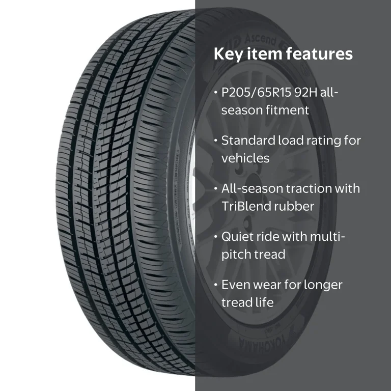 Yokohama Avid Ascend GT All Season P205/65R15 92H Passenger Tire