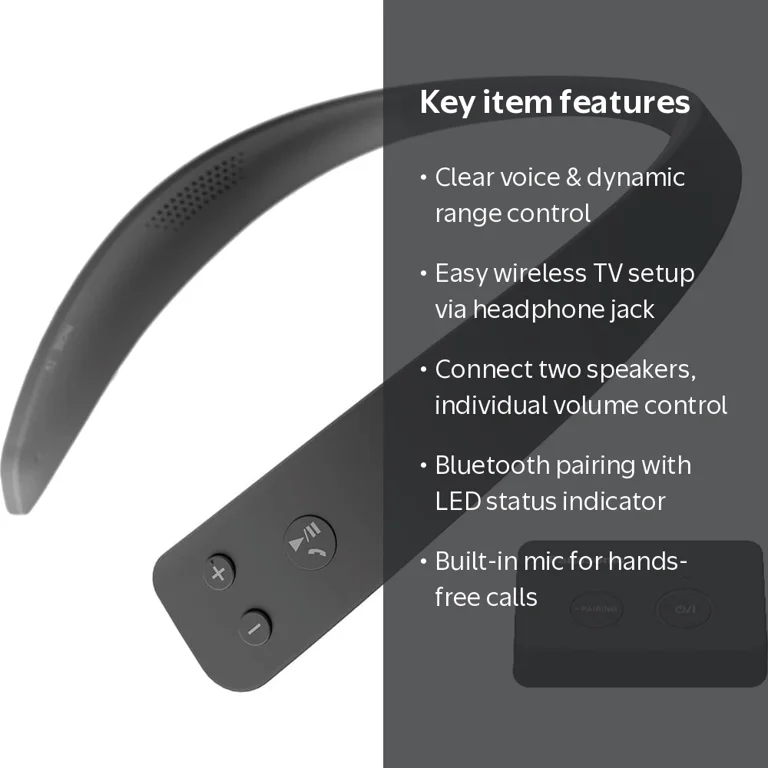 Panasonic, Wireless Wearable TV Neck Speaker, Bluetooth