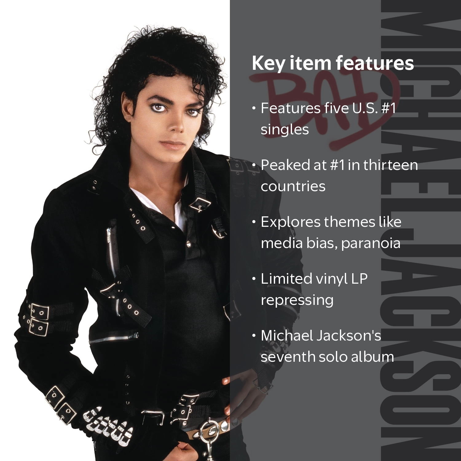 Epic, Album, Michael Jackson - Bad, Vinyl Music and Performance