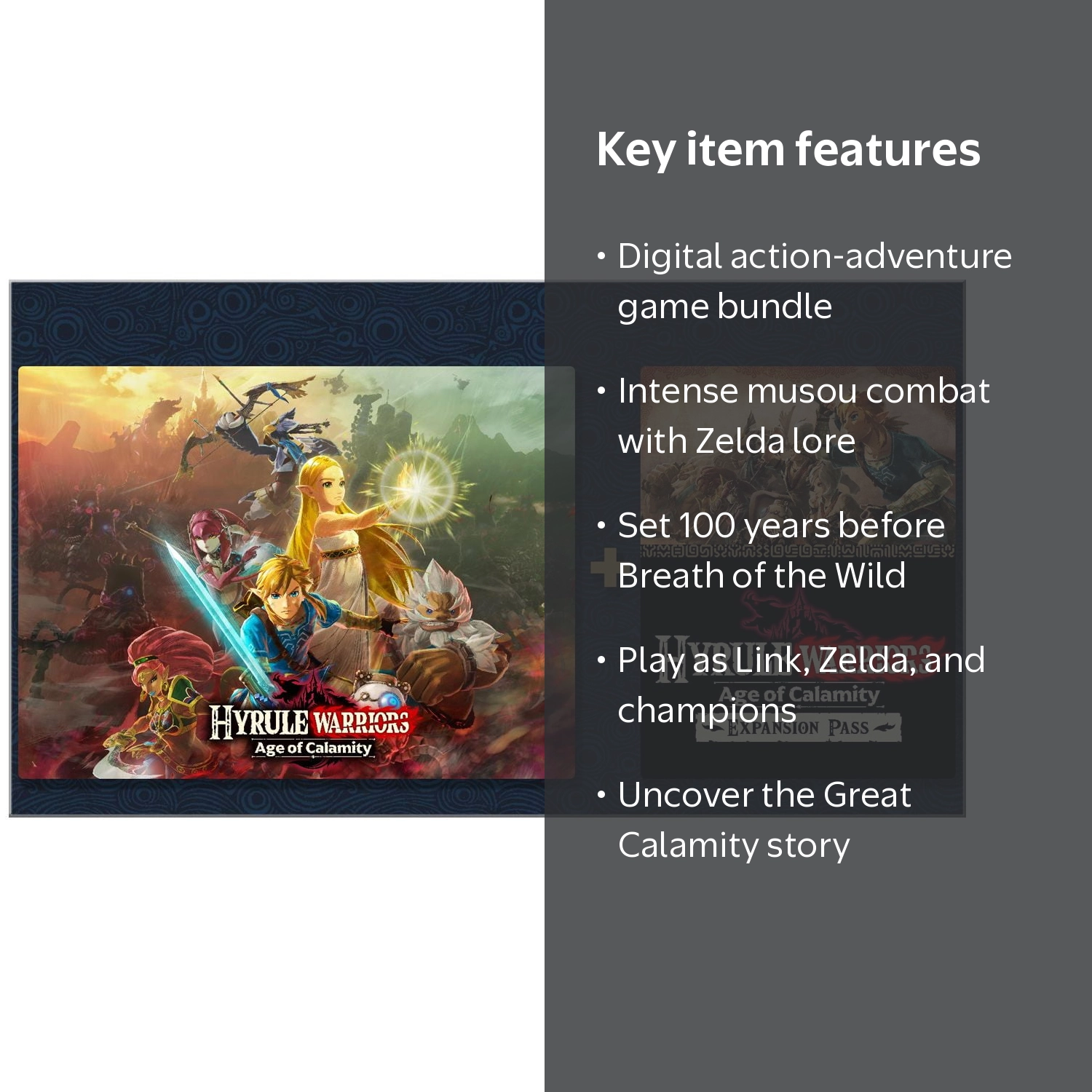 Nintendo Hyrule Warriors: Age of Calamity and Hyrule Warriors: Age
