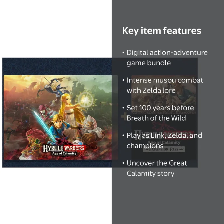 Nintendo Hyrule Warriors: Age of Calamity and Hyrule Warriors: Age