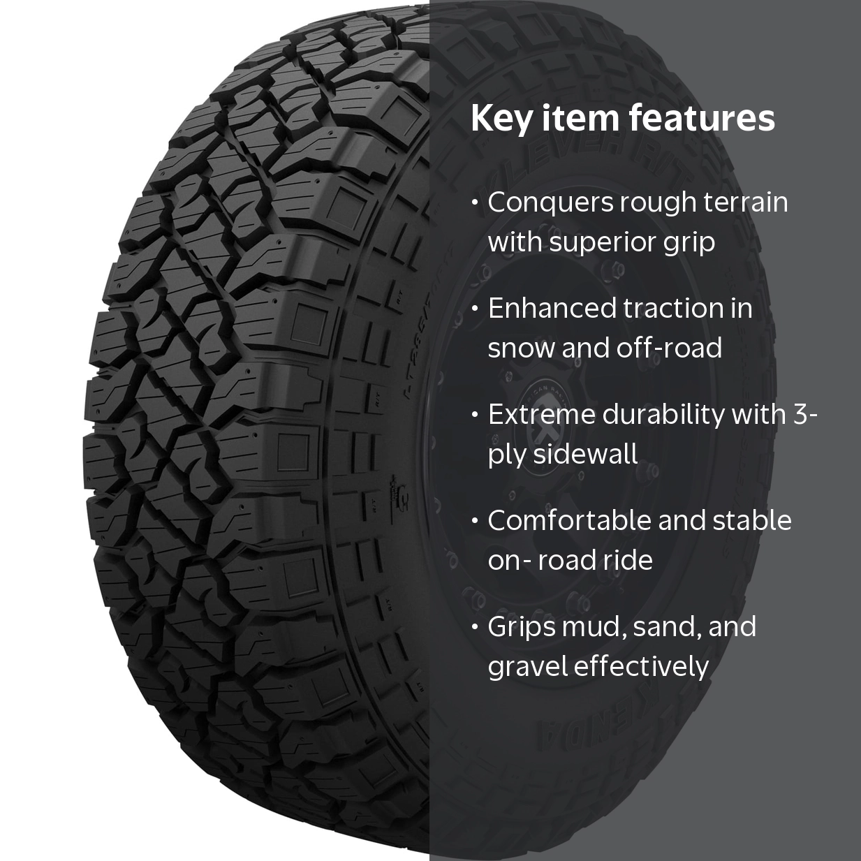 Kenda Klever All-Season LT33X12.50R18 122 R Tire - Walmart.com
