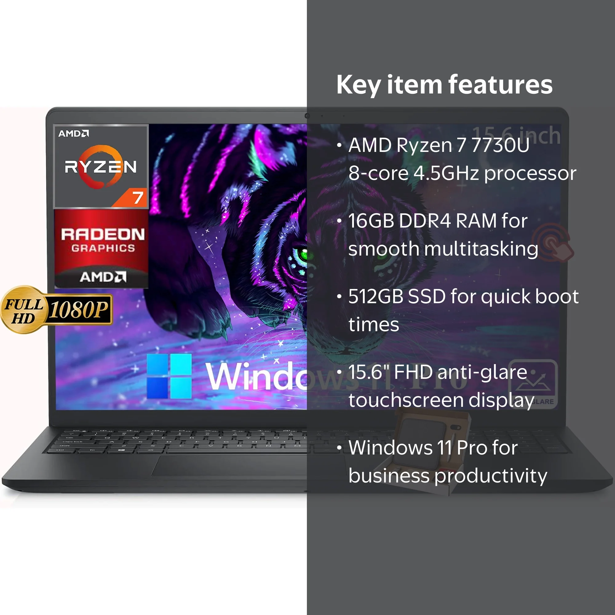 Dell Inspiron 15 3535 Personal Laptop, 15.6” FHD 1920 x 1080
