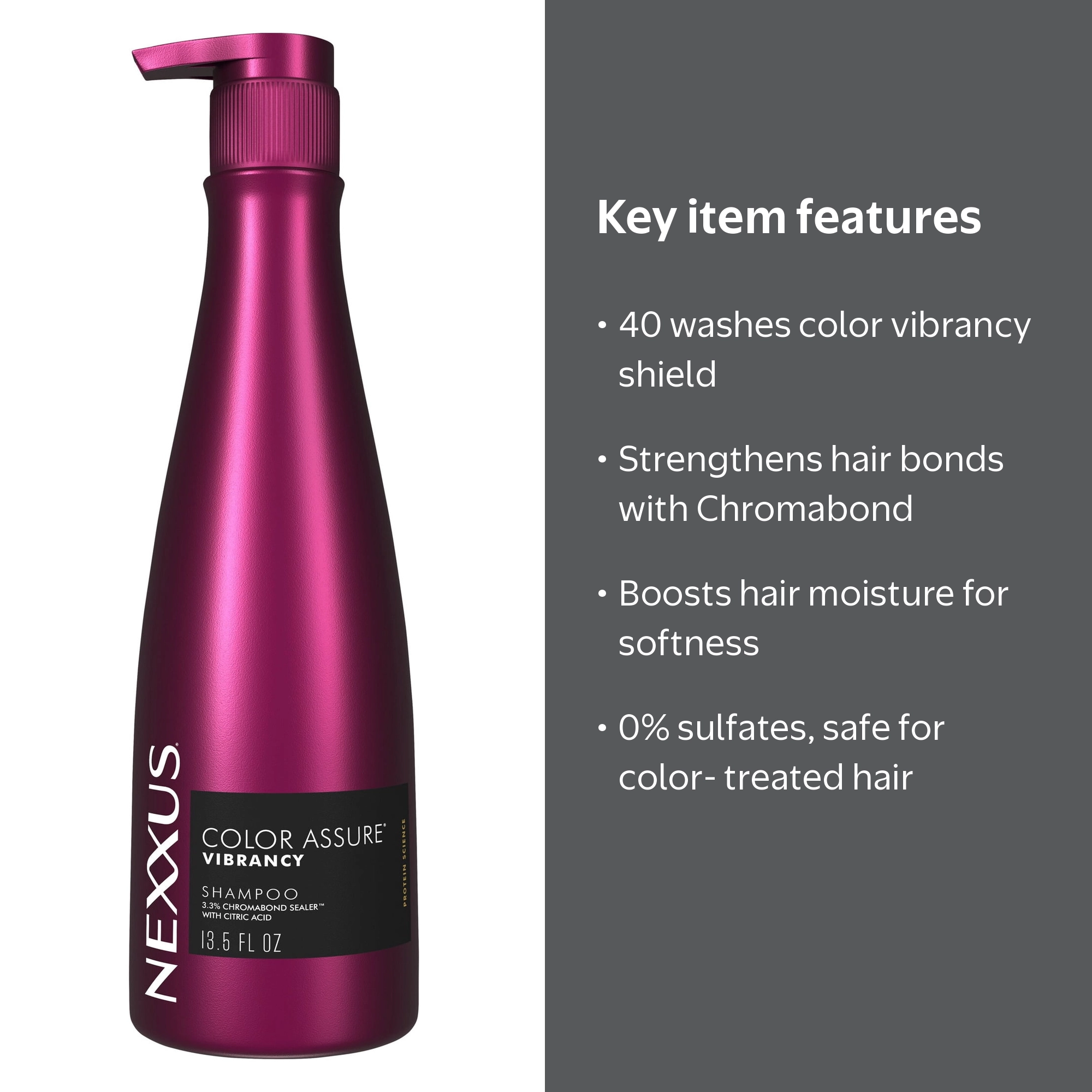 Nexxus Color Assure Sulfate-Free Shampoo with ProteinFusion, 13.5